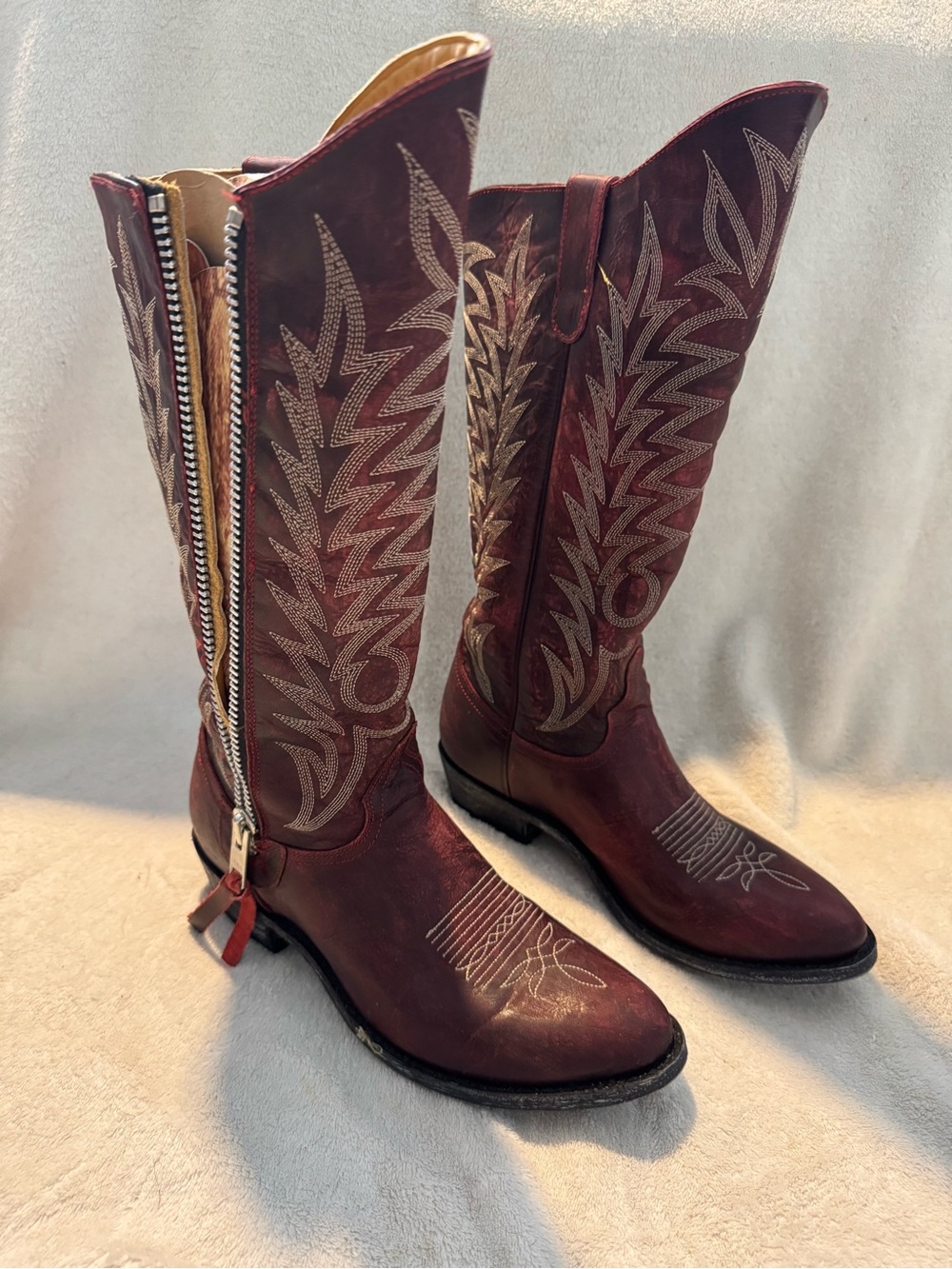 Old Gringo Bordeaux Embroidered Western Boots